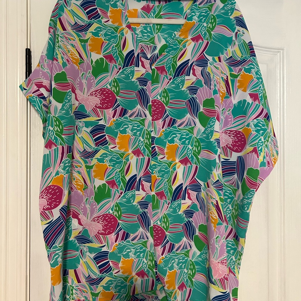 JODIFL Colorful Floral Print Blouse